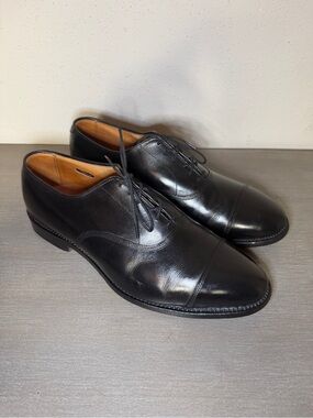 Allen Edmonds Park Avenue Black Leather Oxford Shoes Men's Size 10 E Vintage USA